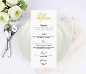 Свадебное меню